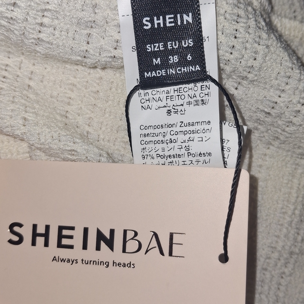 SHEIN Cream Backless Halter Dress- W SZ Med - 6 - Picture 7 of 7